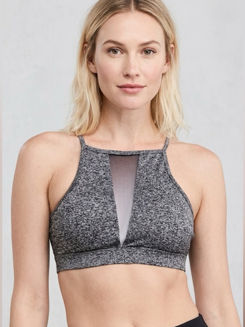 C&C California | Heather Gray w/ Ombré Mesh Sports Bra Size Large